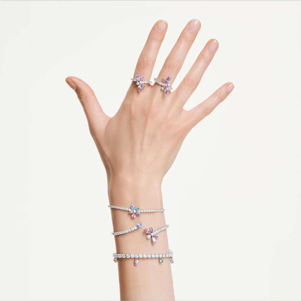 Ariana Grande x Swarovski bracelet Mixed cuts, Multicolored, Rhodium plated