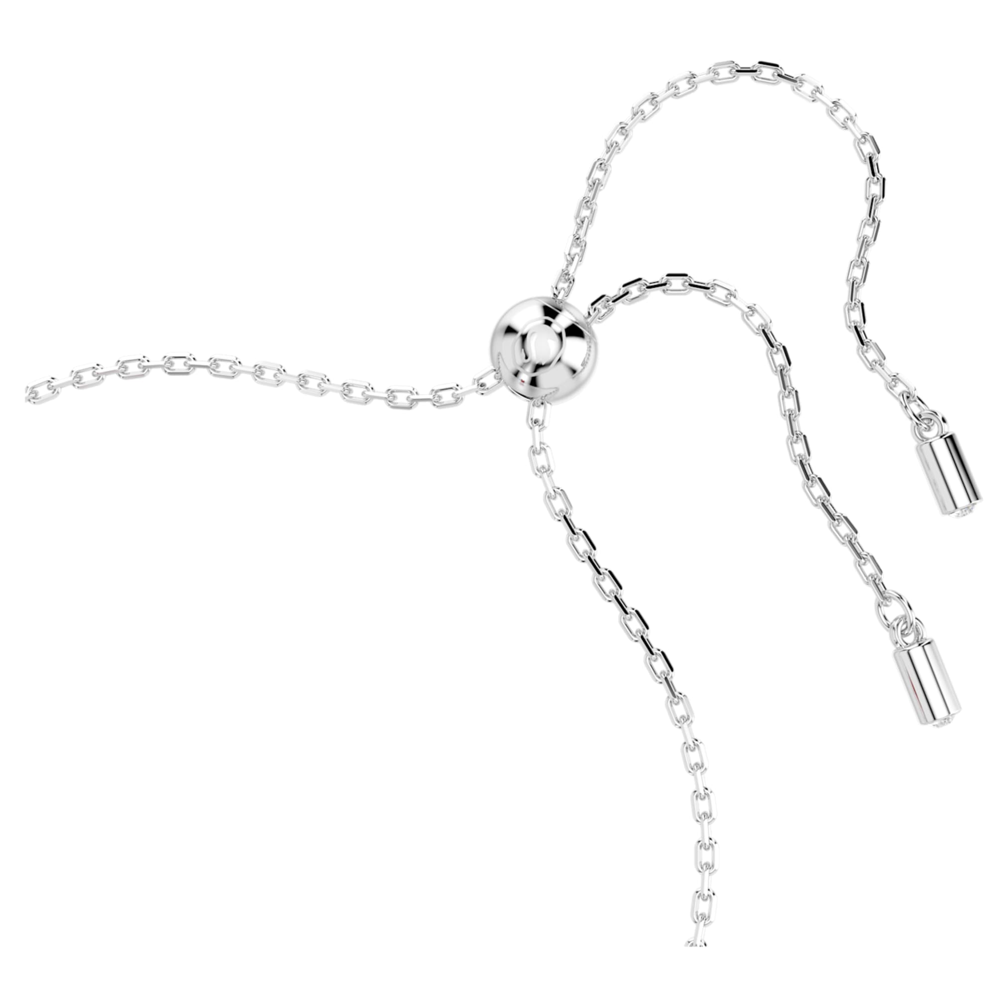 Swarovski Birthstone bracelet Square cut, January, Red, Rhodium plated