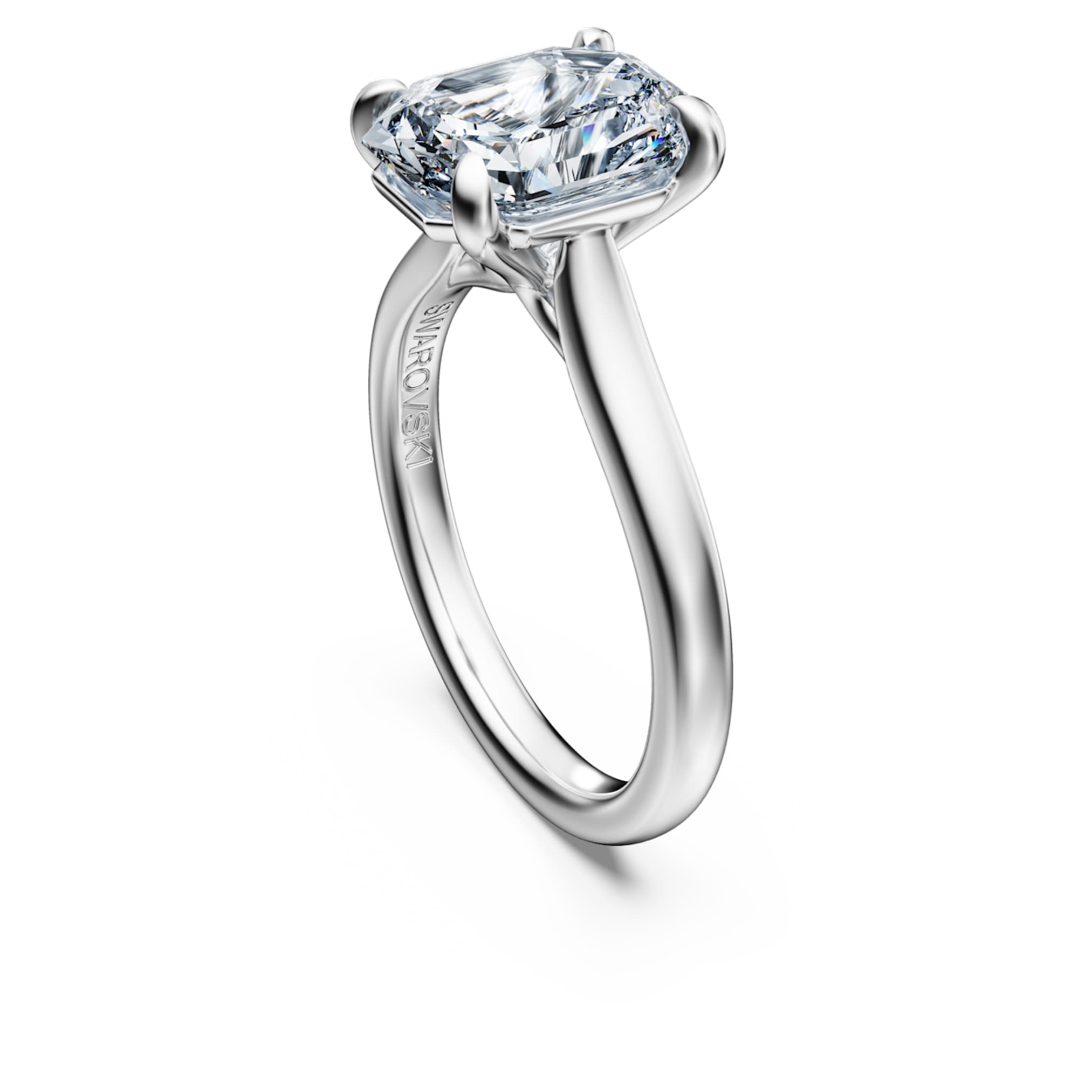 Swarovski Eternity solitaire ring Lab-grown diamonds 3.0 ct tw, Octagon shape, 14K white gold