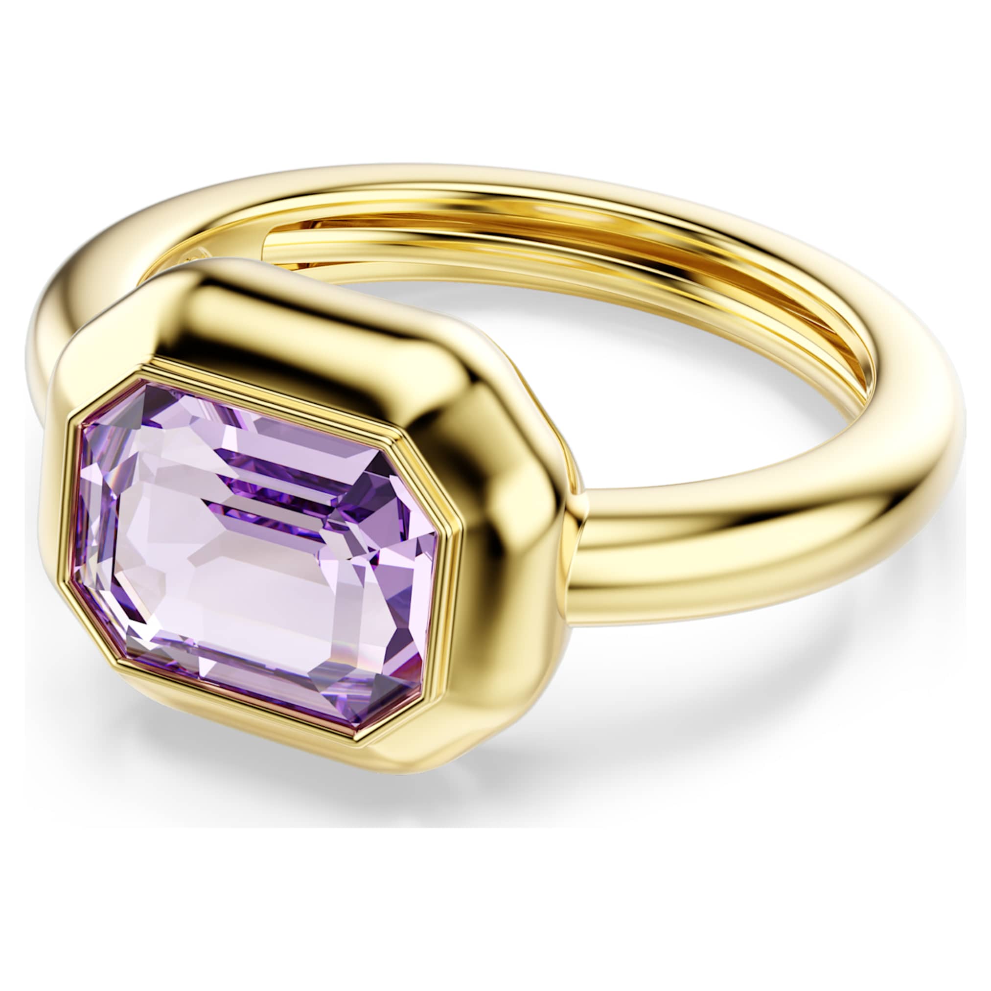 Swarovski Gema motif ring Set (3), Multicolored, 18K gold finish