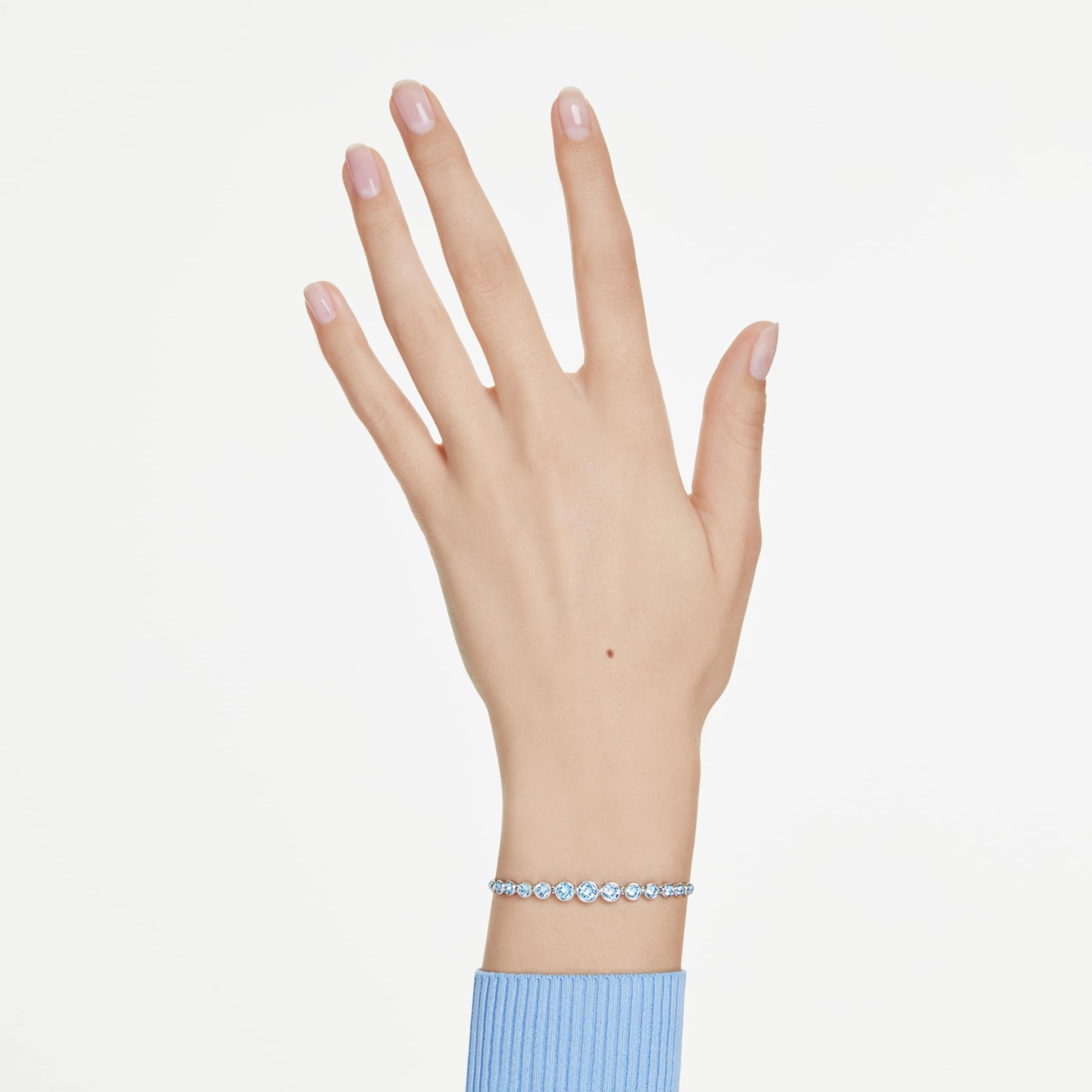 Swarovski Imber bracelet Mixed round cuts, Pink, 18K rose gold finish