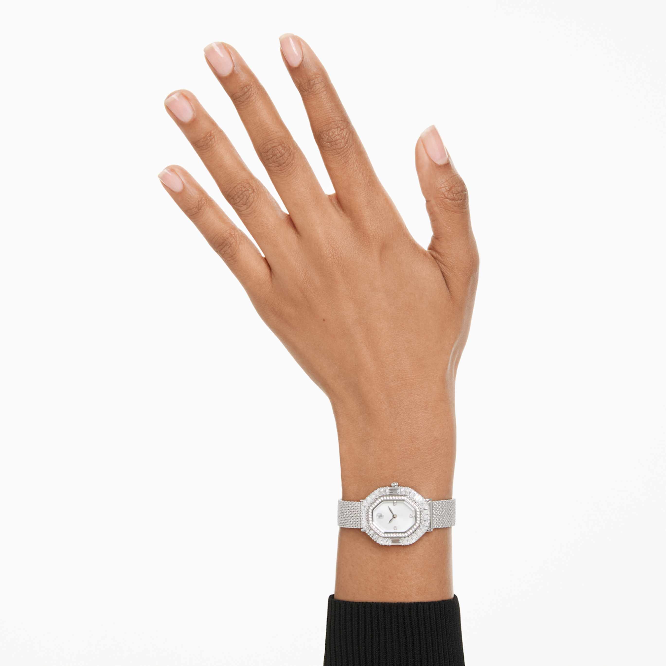 Swarovski Matrix octagon watch Metal bracelet, Silver tone, Stainless steel