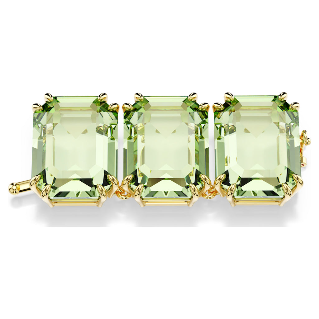 Swarovski Millenia extender Octagon cut, Green, 18K gold finish