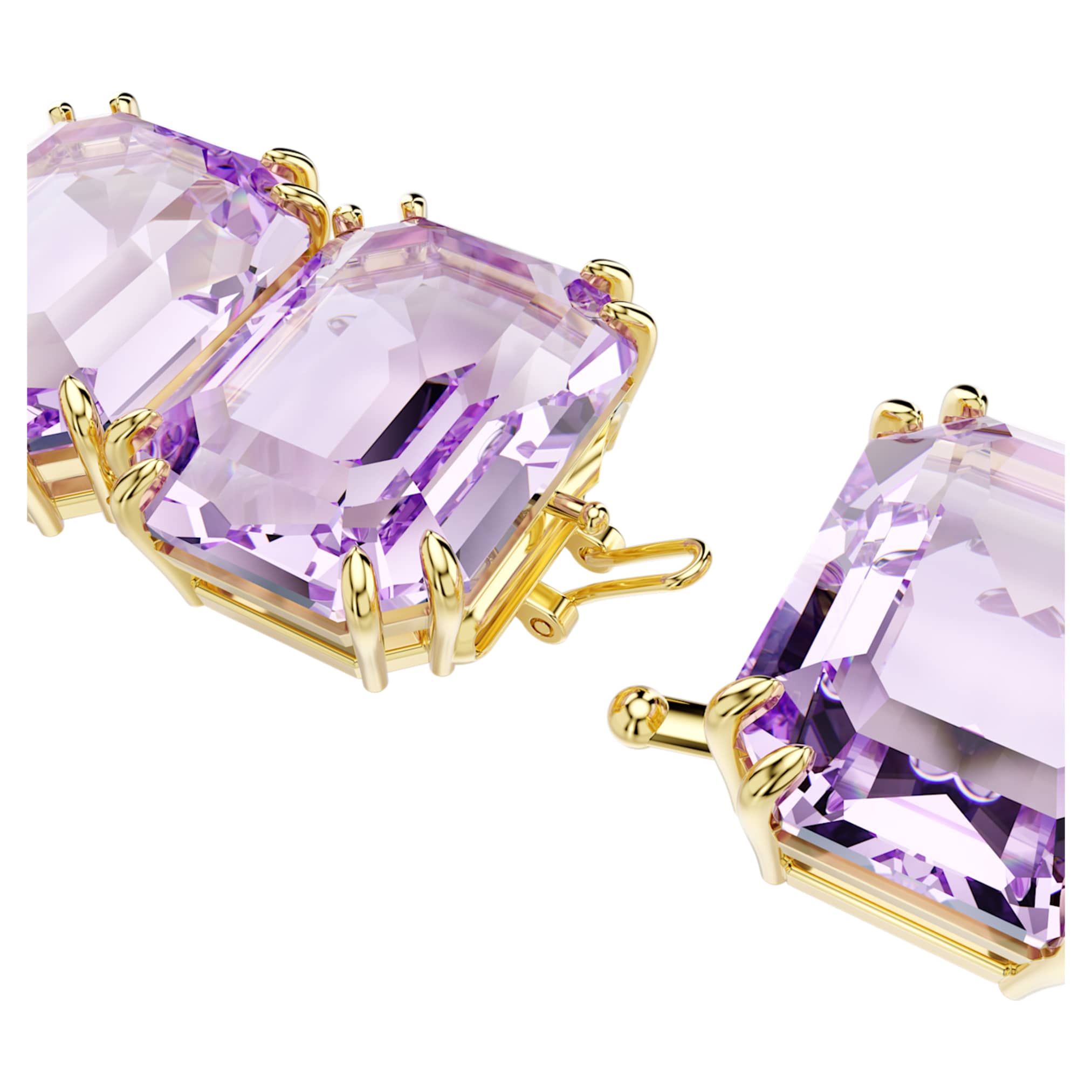 Swarovski Millenia Extender Octagon cut, Purple, 18K gold finish