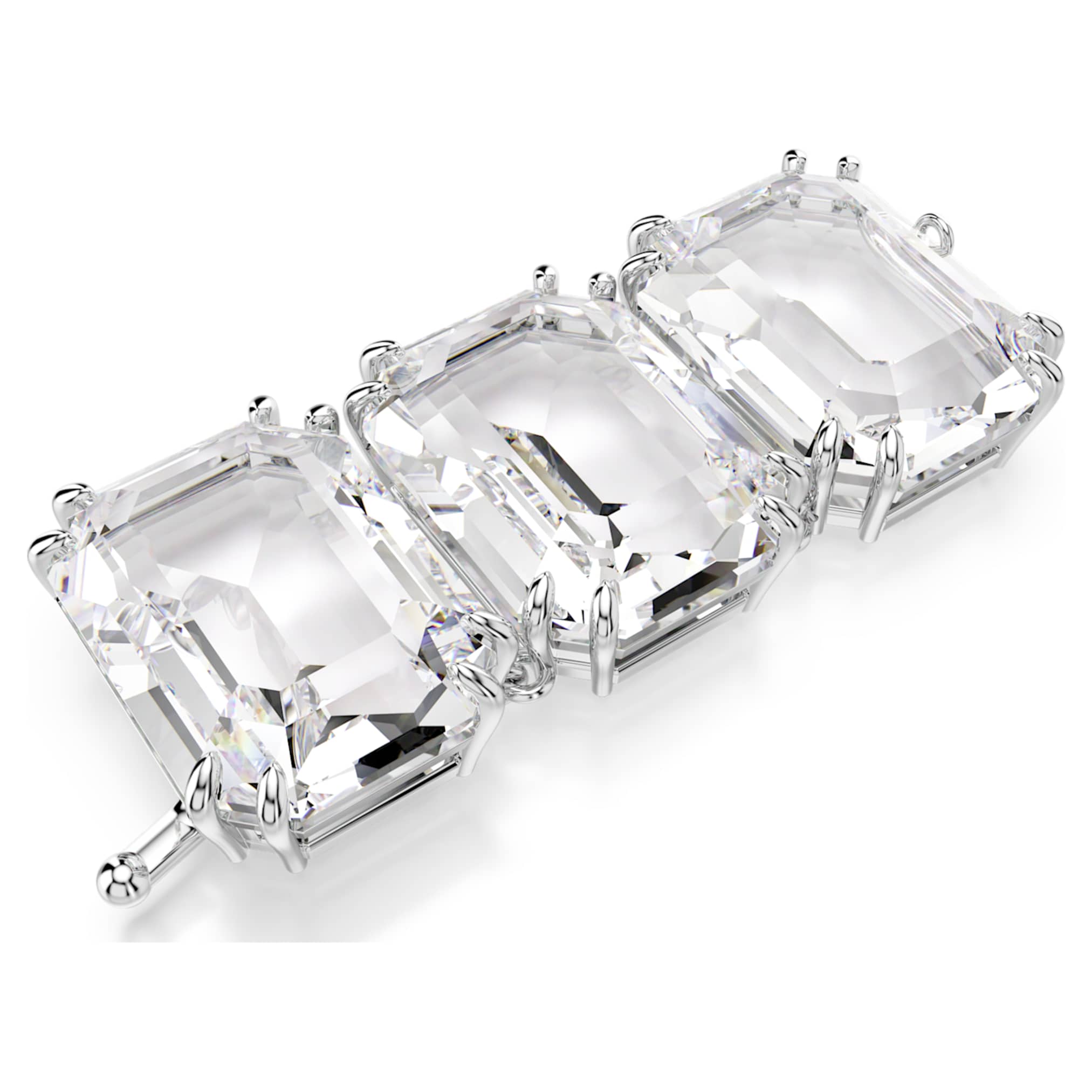 Swarovski Millenia extender Octagon cut, White, Rhodium plated
