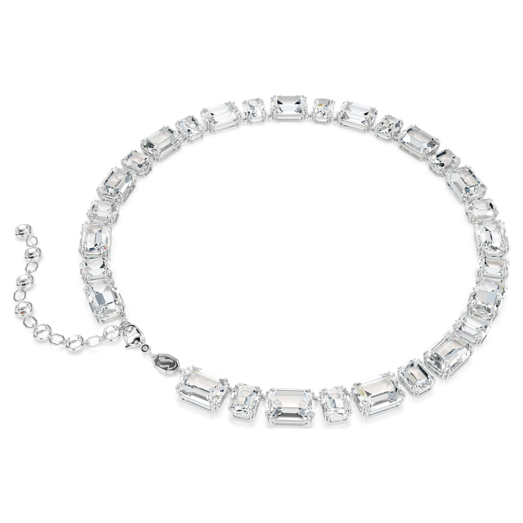 Swarovski Millenia necklace Octagon cut, White, Rhodium plated