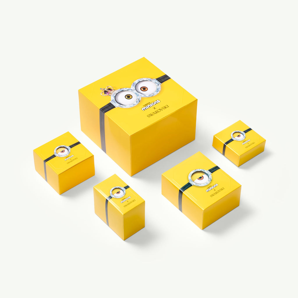 Swarovski Minions Bob charm Pavé, Multicolored, 18K gold finish