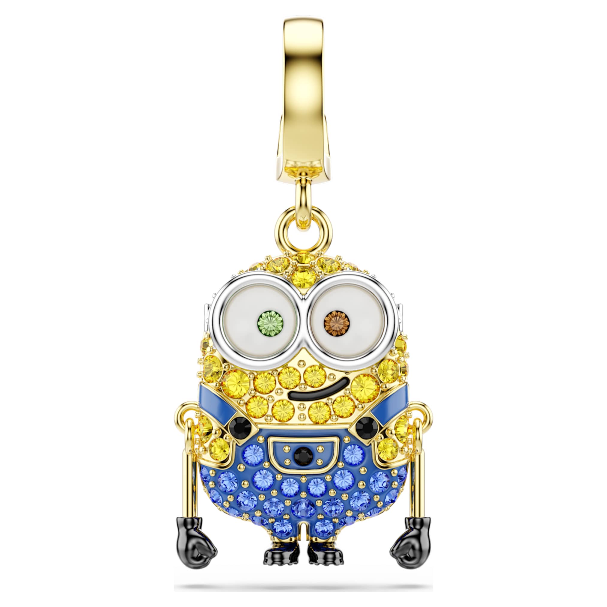 Swarovski Minions Bob charm Pavé, Multicolored, 18K gold finish