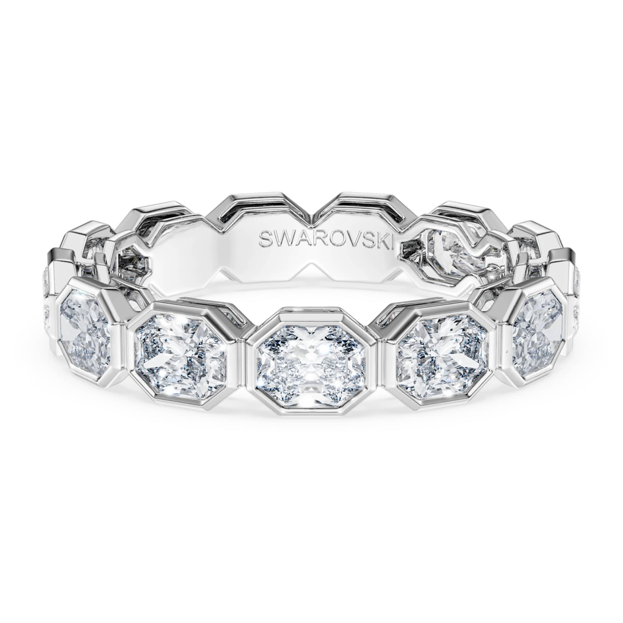Swarovski Octagon band ring Lab-grown diamonds 2.4 ct tw, Octagon shape, 14K white gold