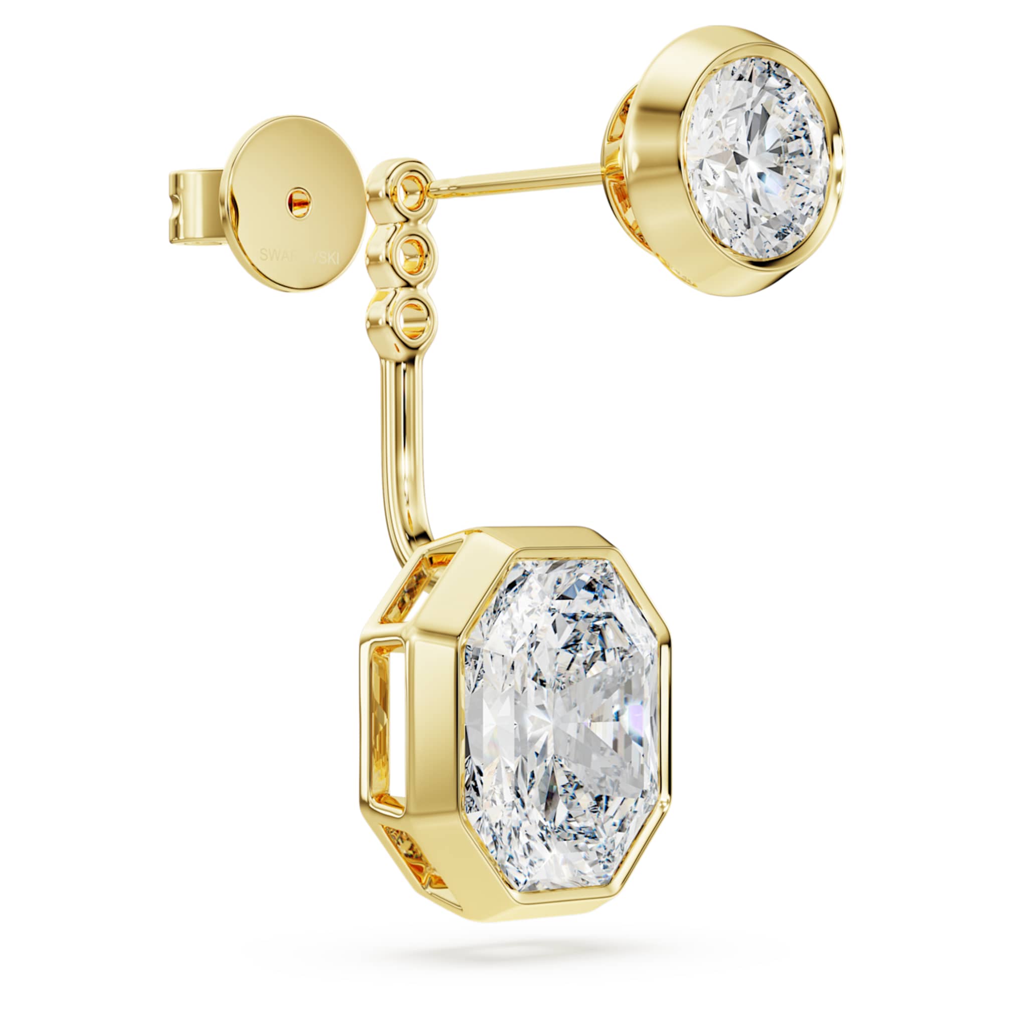 Swarovski Octagon earring jackets Lab-grown diamonds 7.70 ct tw, Mixed shapes, 18K yellow gold