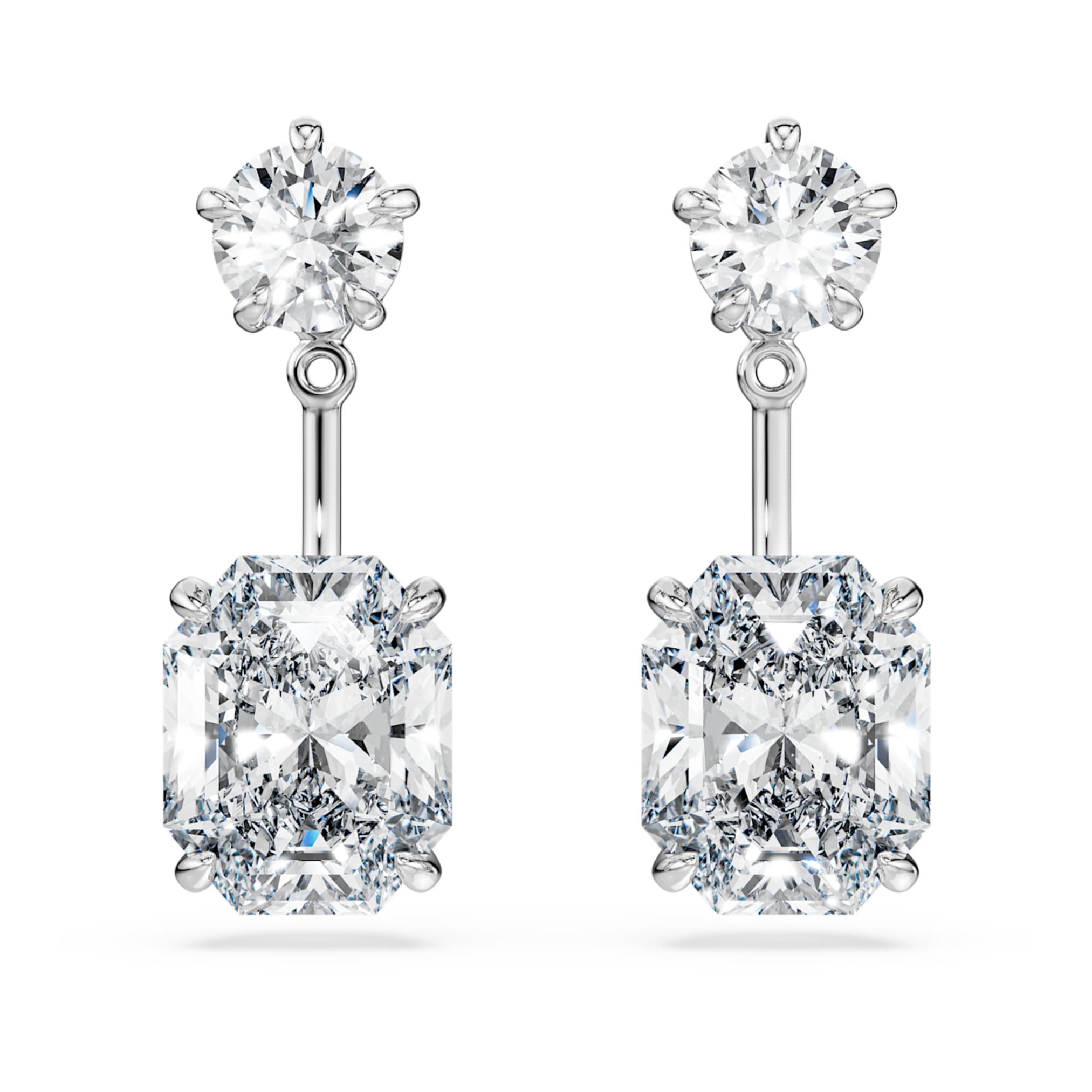 Swarovski Octagon earring jackets Lab-grown diamonds 9.65 ct tw, Mixed shapes, 18K white gold