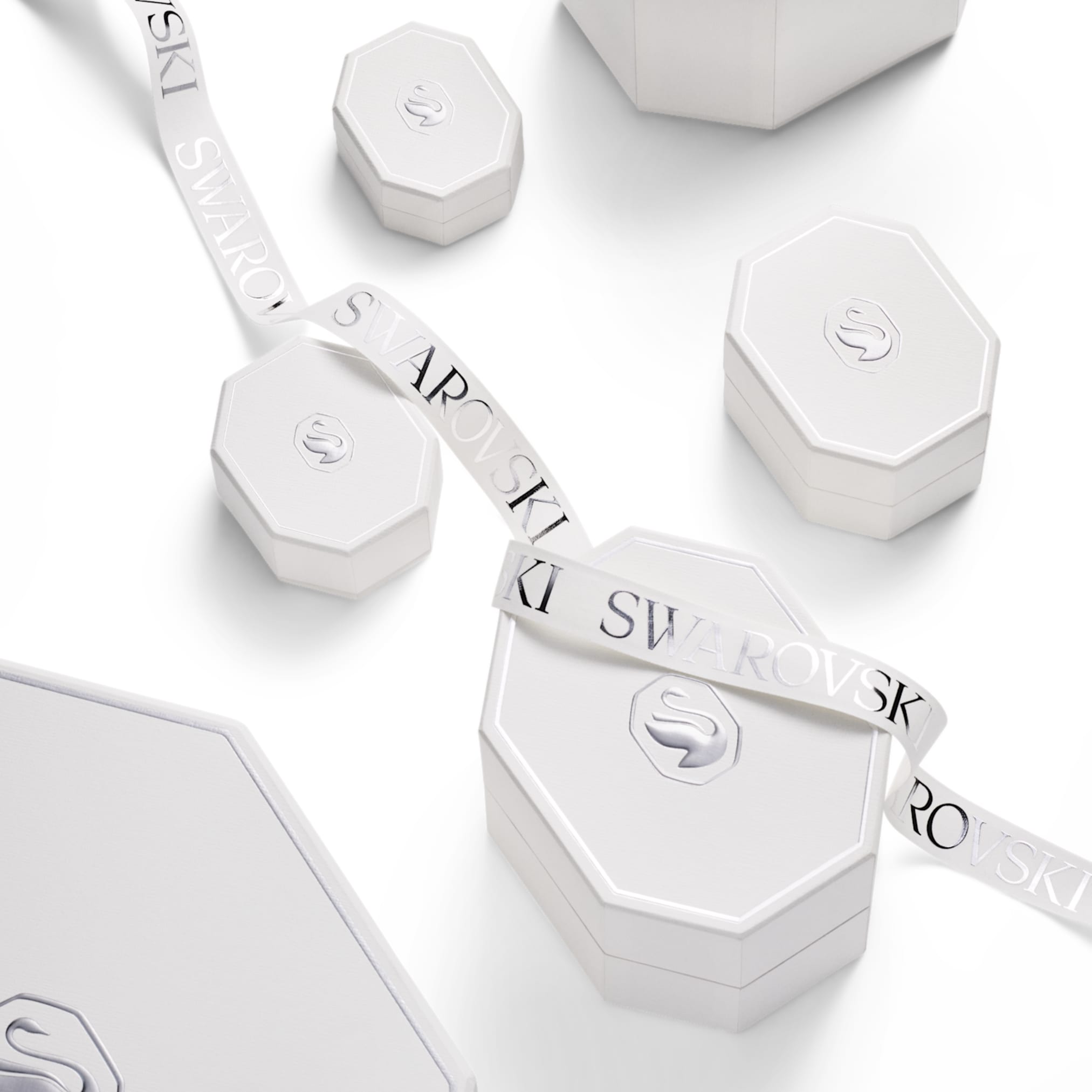 Swarovski Octagon necklace Lab-grown diamonds 0.7 ct tw, Round shape, Sterling silver