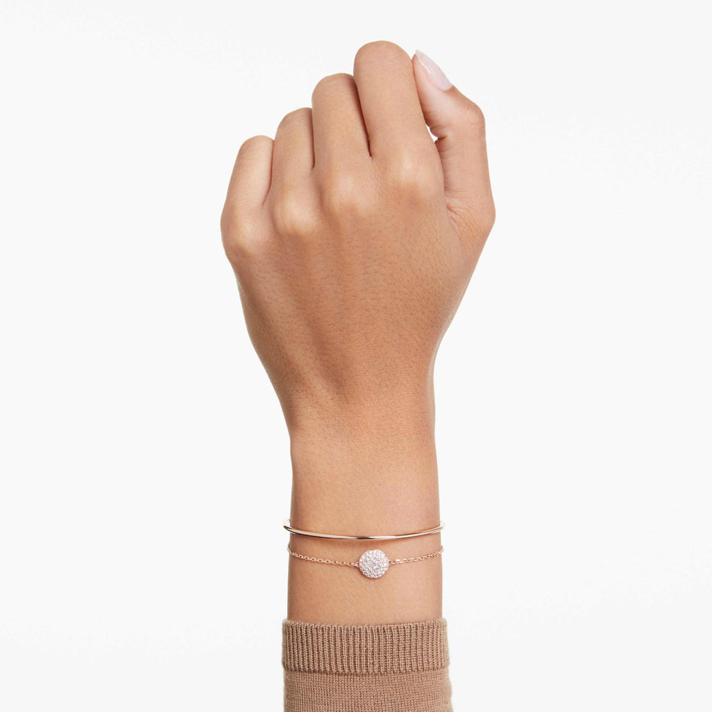 Swarovski Sublima bangle White, 18K rose gold finish
