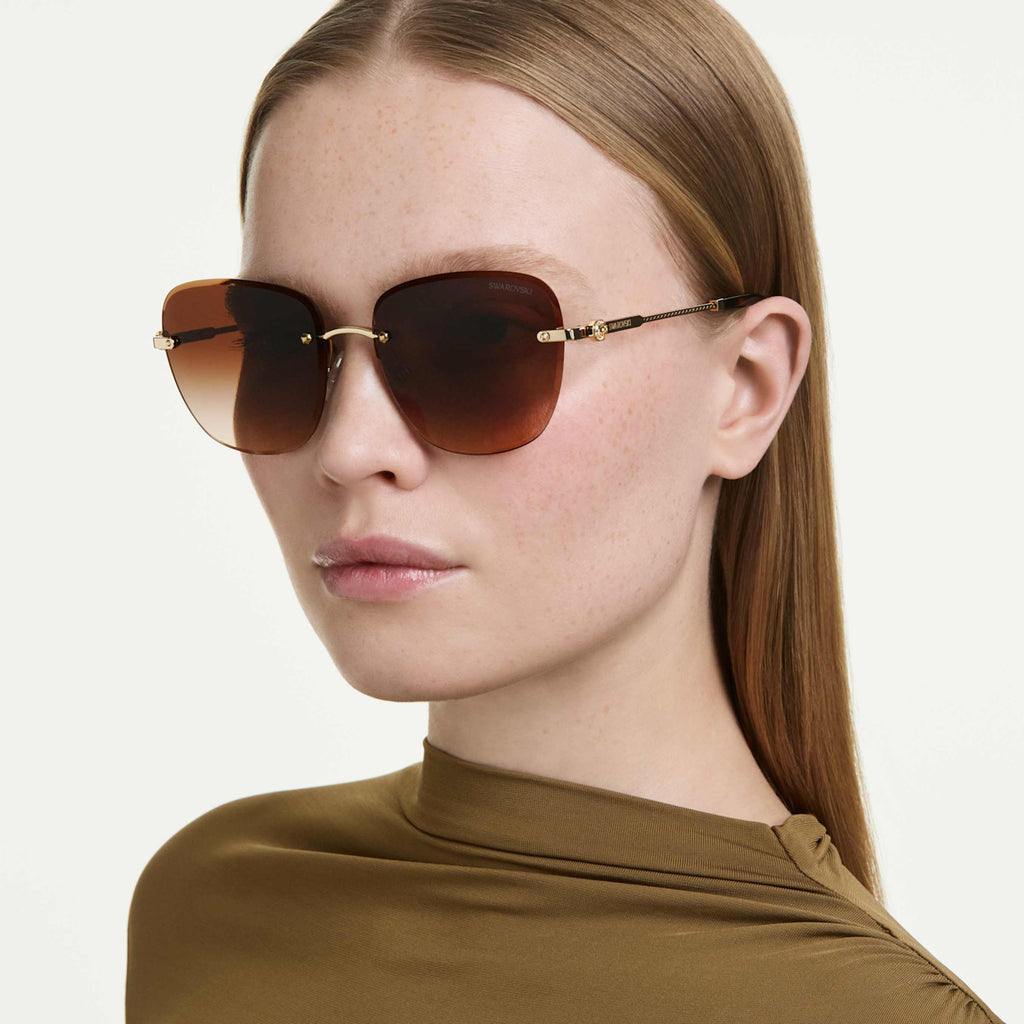 Swarovski Sunglasses Square shape, SK7043, Brown