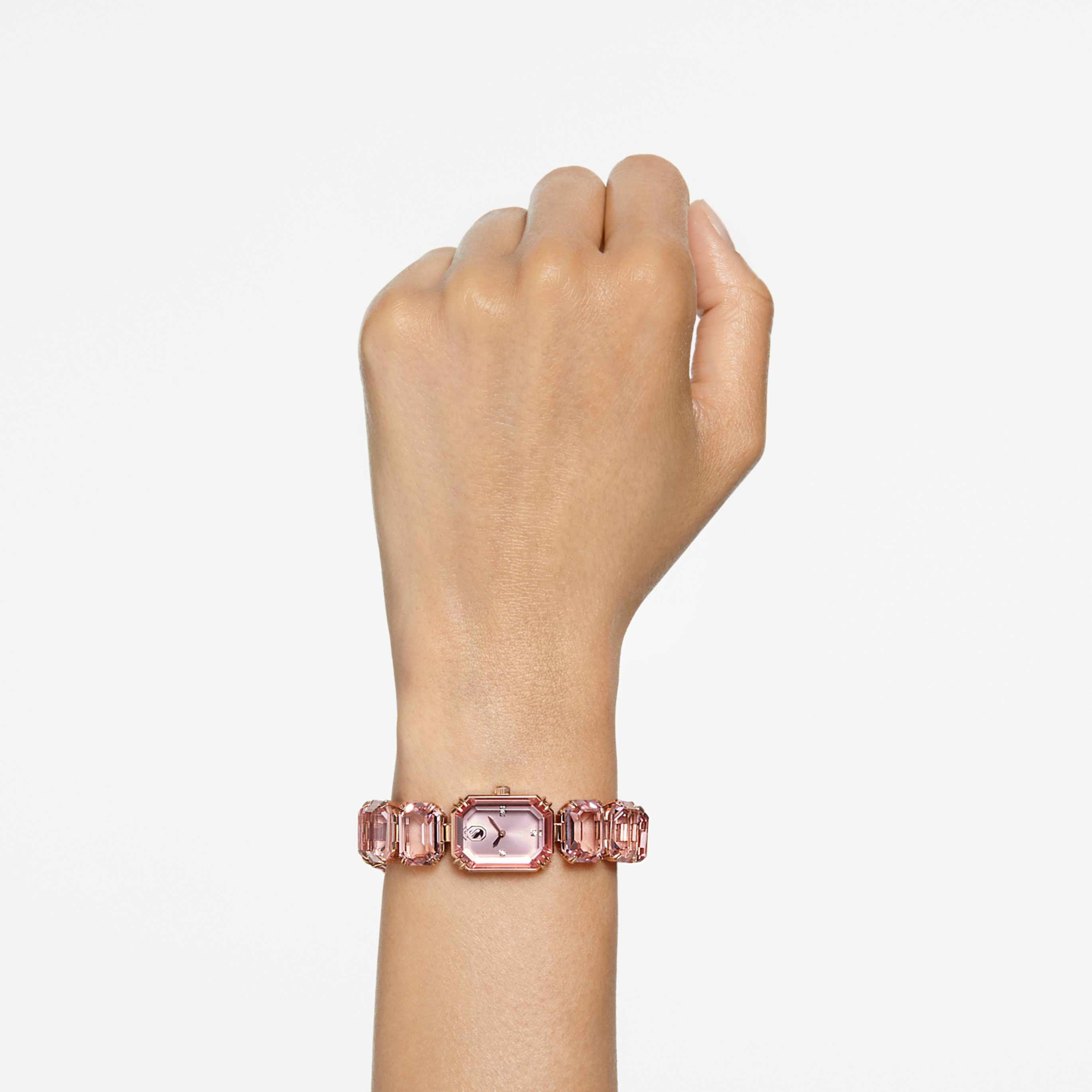Swarovski Watch Octagon cut bracelet, White, Stainless steel
